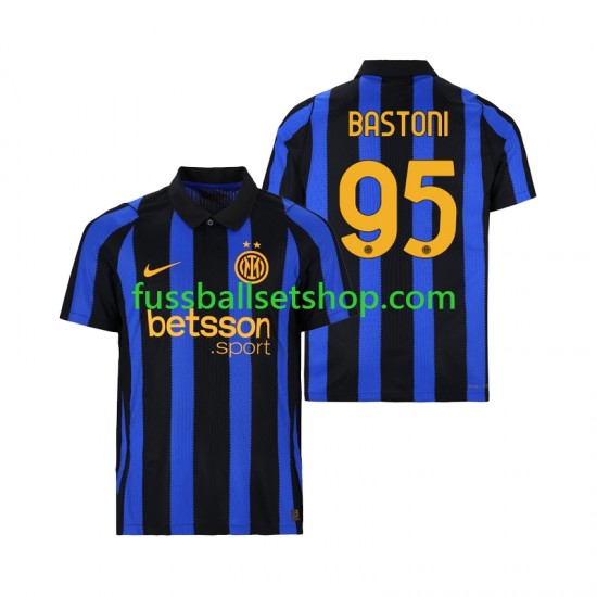 Günstige Fußball Trikotsatz Inter Mailand Alessandro Bastoni 95 Herren Heimtrikot 2026-2027 Kurzarm