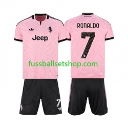 Günstige Fußball Trikotsatz Juventus Turin Cristiano Ronaldo 7 Kinder Auswärtstrikot 2026-2027 Kurzarm