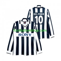 Günstige Fußball Trikotsatz Juventus Turin DEL PIERO 10 1997 Retro Herren Heimtrikot Langarm