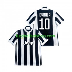 Günstige Fußball Trikotsatz Juventus Turin DYBALA 21 2017 2018 Retro Herren Heimtrikot Kurzarm