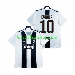Günstige Fußball Trikotsatz Juventus Turin DYBALA 21 2018 2019 Retro Herren Heimtrikot Kurzarm