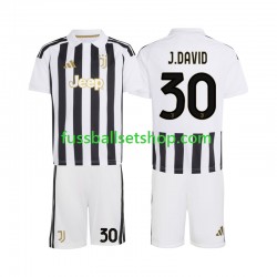 Günstige Fußball Trikotsatz Juventus Turin Jonathan David 30 Kinder Heimtrikot 2026-2027 Kurzarm