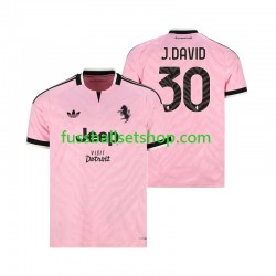 Günstige Fußball Trikotsatz Juventus Turin Jonathan David 30 Herren Auswärtstrikot 2026-2027 Kurzarm