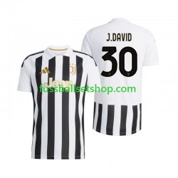 Günstige Fußball Trikotsatz Juventus Turin Jonathan David 30 Herren Heimtrikot 2026-2027 Kurzarm