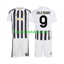 Günstige Fußball Trikotsatz Juventus Turin Randal Kolo Muani 9 Kinder Heimtrikot 2026-2027 Kurzarm