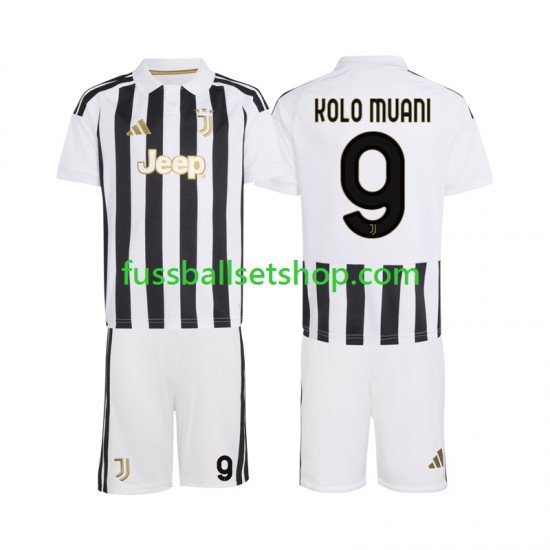 Günstige Fußball Trikotsatz Juventus Turin Randal Kolo Muani 9 Kinder Heimtrikot 2026-2027 Kurzarm