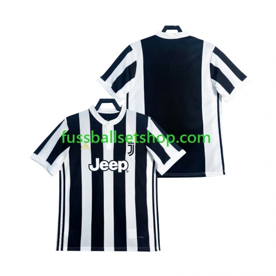 Günstige Fußball Trikotsatz Juventus Turin 2017 2018 Retro Herren Heimtrikot Kurzarm