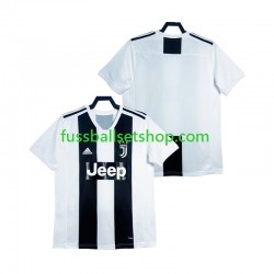 Günstige Fußball Trikotsatz Juventus Turin 2018 2019 Retro Herren Heimtrikot Kurzarm