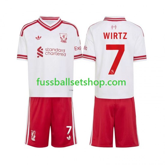 Günstige Fußball Trikotsatz Liverpool Florian Wirtz 7 Kinder Auswärtstrikot 2026-2027 Kurzarm Günstige Fußball Trikotsatz Liverpool Florian Wirtz 7 Kinder Auswärtstrikot 2026-2027 Kurzarm