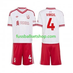 Günstige Fußball Trikotsatz Liverpool Virgil van Dijk 4 Kinder Auswärtstrikot 2026-2027 Kurzarm