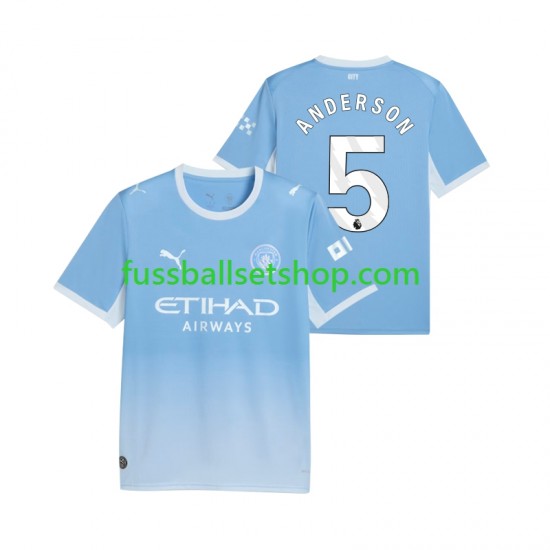 Günstige Fußball Trikotsatz Manchester City Elliot Anderson 5 Herren Heimtrikot 2026-2027 Kurzarm
