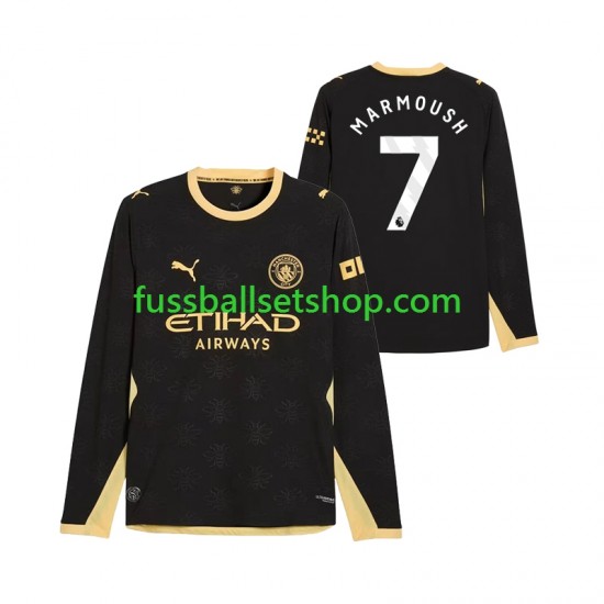 Günstige Fußball Trikotsatz Manchester City Omar Marmoush 7 Herren Auswärtstrikot 2026-2027 Langarm