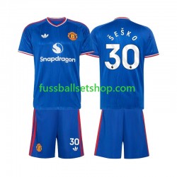 Günstige Fußball Trikotsatz Manchester United Benjamin Sesko 30 Kinder Auswärtstrikot 2026-2027 Kurzarm