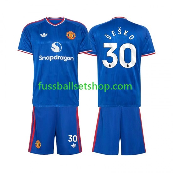 Günstige Fußball Trikotsatz Manchester United Benjamin Sesko 30 Kinder Auswärtstrikot 2026-2027 Kurzarm Günstige Fußball Trikotsatz Manchester United Benjamin Sesko 30 Kinder Auswärtstrikot 2026-2027 Kurzarm