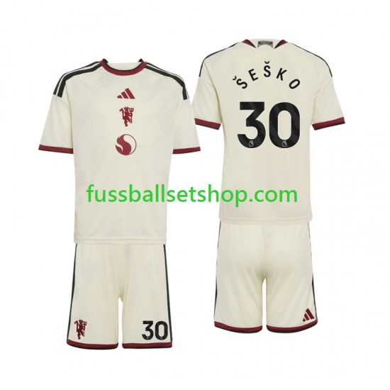 Günstige Fußball Trikotsatz Manchester United Benjamin Sesko 30 Kinder Ausweichtrikot 2026-2027 Kurzarm