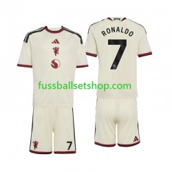 Günstige Fußball Trikotsatz Manchester United Cristiano Ronaldo 7 Kinder Ausweichtrikot 2026-2027 Kurzarm
