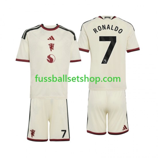 Günstige Fußball Trikotsatz Manchester United Cristiano Ronaldo 7 Kinder Ausweichtrikot 2026-2027 Kurzarm