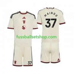 Günstige Fußball Trikotsatz Manchester United Kobbie Mainoo 37 Kinder Ausweichtrikot 2026-2027 Kurzarm