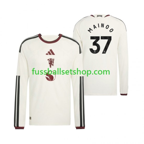 Günstige Fußball Trikotsatz Manchester United Kobbie Mainoo 37 Herren Ausweichtrikot 2026-2027 Langarm