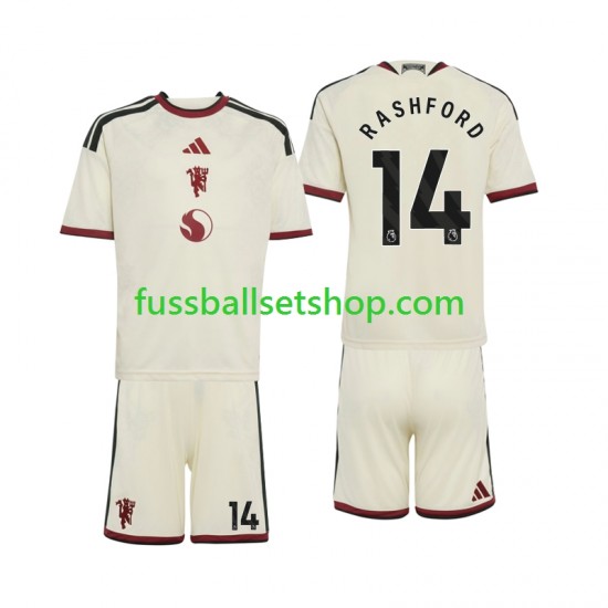 Günstige Fußball Trikotsatz Manchester United Marcus Rashford 14 Kinder Ausweichtrikot 2026-2027 Kurzarm