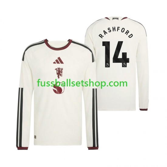 Günstige Fußball Trikotsatz Manchester United Marcus Rashford 14 Herren Ausweichtrikot 2026-2027 Langarm Günstige Fußball Trikotsatz Manchester United Marcus Rashford 14 Herren Ausweichtrikot 2026-2027 Langarm