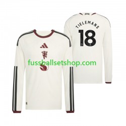 Günstige Fußball Trikotsatz Manchester United Youri Tielemans 18 Herren Ausweichtrikot 2026-2027 Langarm