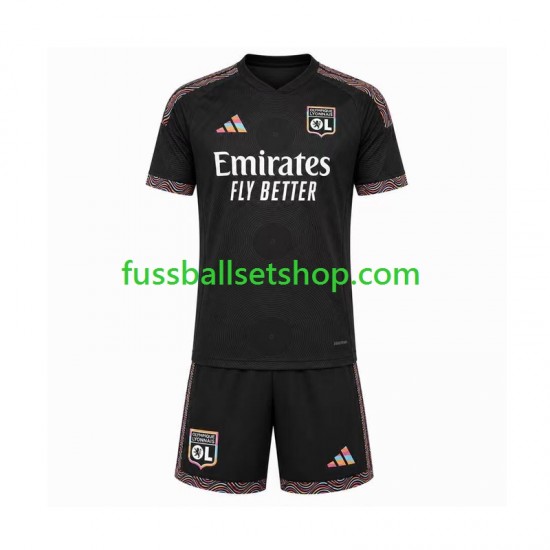 Günstige Fußball Trikotsatz Olympique Lyon Kinder Ausweichtrikot 2026-2027 Kurzarm