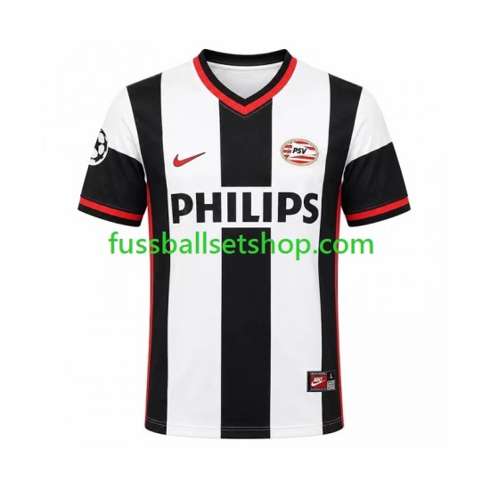 Günstige Fußball Trikotsatz PSV Eindhoven Retro Herren Auswärtstrikot 1998 Kurzarm