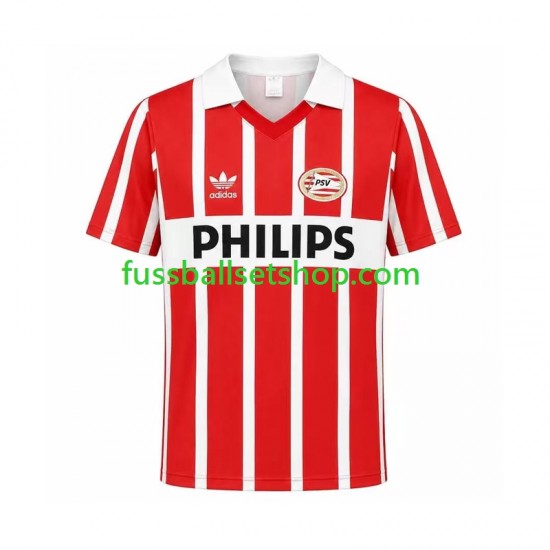 Günstige Fußball Trikotsatz PSV Eindhoven 1990 Retro Herren Heimtrikot Kurzarm