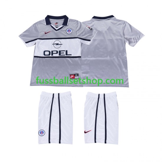 Günstige Fußball Trikotsatz Paris Saint-Germain 2000 2001 Retro Kinder Auswärtstrikot Kurzarm