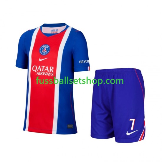 Günstige Fußball Trikotsatz Paris Saint-Germain Mbappé Kylian 7 Kinder Heimtrikot 2026-2027 Kurzarm