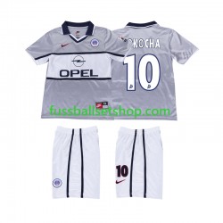 Günstige Fußball Trikotsatz Paris Saint-Germain OKOCHA 10 2000 2001 Retro Kinder Auswärtstrikot Kurzarm