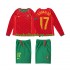 Günstige Fußball Trikotsatz Portugal Cristiano Ronaldo 17 2004 Retro Kinder Heimtrikot Langarm