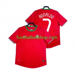 Günstige Fußball Trikotsatz Portugal Cristiano Ronaldo 7 2012 Retro Herren Heimtrikot Kurzarm