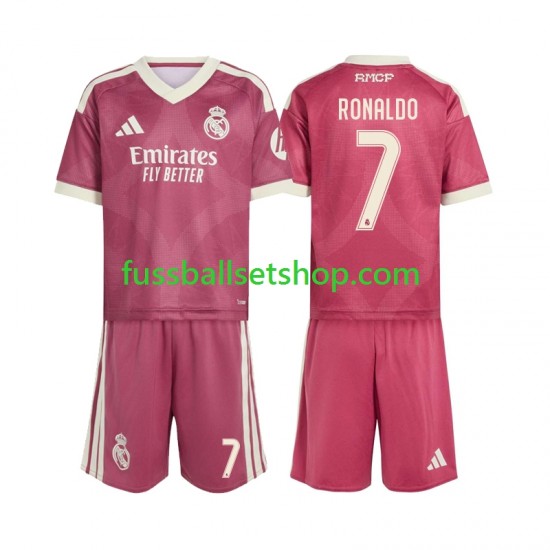 Günstige Fußball Trikotsatz Real Madrid Cristiano Ronaldo 7 Kinder Ausweichtrikot 2026-2027 Kurzarm Günstige Fußball Trikotsatz Real Madrid Cristiano Ronaldo 7 Kinder Ausweichtrikot 2026-2027 Kurzarm