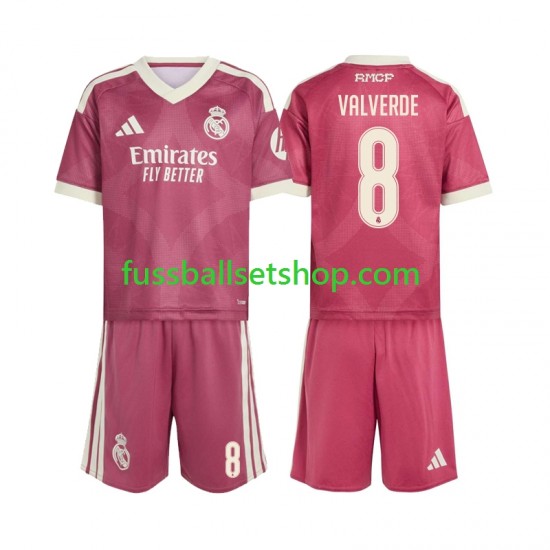 Günstige Fußball Trikotsatz Real Madrid Federico Valverde 8 Kinder Ausweichtrikot 2026-2027 Kurzarm Günstige Fußball Trikotsatz Real Madrid Federico Valverde 8 Kinder Ausweichtrikot 2026-2027 Kurzarm