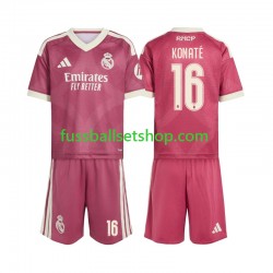 Günstige Fußball Trikotsatz Real Madrid Ibrahima Konate 16 Kinder Ausweichtrikot 2026-2027 Kurzarm