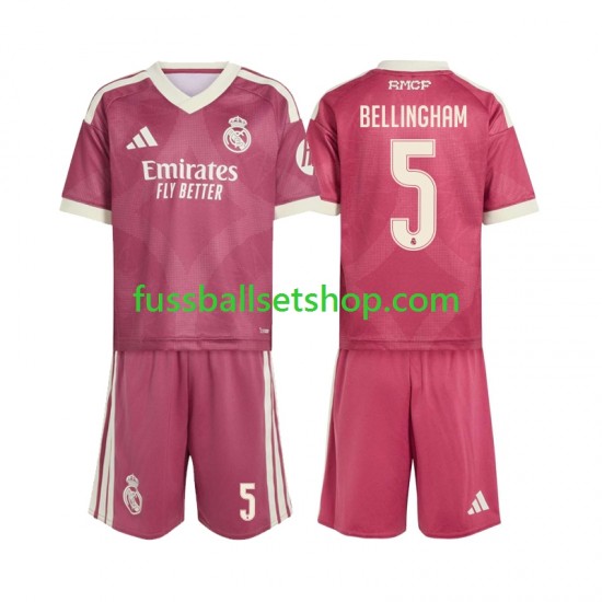 Günstige Fußball Trikotsatz Real Madrid Jude Bellingham 5 Kinder Ausweichtrikot 2026-2027 Kurzarm Günstige Fußball Trikotsatz Real Madrid Jude Bellingham 5 Kinder Ausweichtrikot 2026-2027 Kurzarm