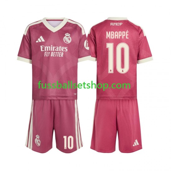 Günstige Fußball Trikotsatz Real Madrid Mbappé Kylian 10 Kinder Ausweichtrikot 2026-2027 Kurzarm