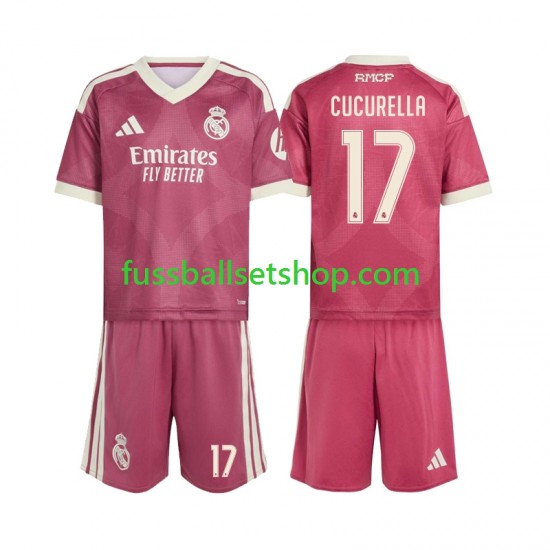 Günstige Fußball Trikotsatz Real Madrid Marc Cucurella 17 Kinder Ausweichtrikot 2026-2027 Kurzarm Günstige Fußball Trikotsatz Real Madrid Marc Cucurella 17 Kinder Ausweichtrikot 2026-2027 Kurzarm