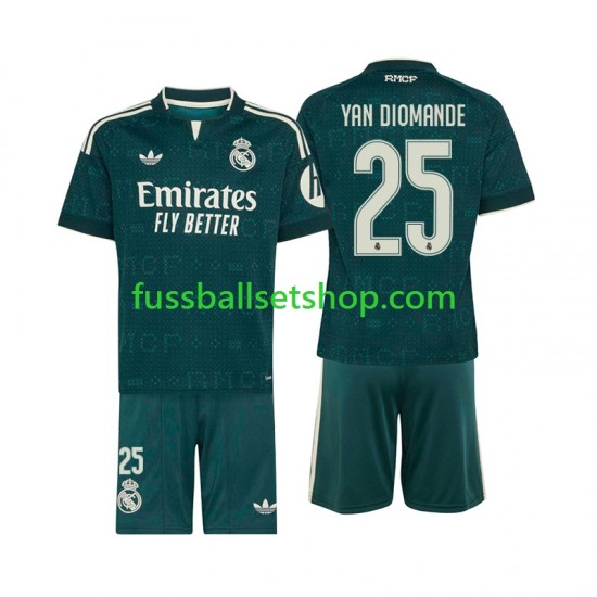 Günstige Fußball Trikotsatz Real Madrid Yan Diomande 25 Kinder Auswärtstrikot 2026-2027 Kurzarm Günstige Fußball Trikotsatz Real Madrid Yan Diomande 25 Kinder Auswärtstrikot 2026-2027 Kurzarm