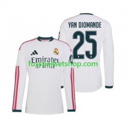 Günstige Fußball Trikotsatz Real Madrid Yan Diomande 25 Herren Heimtrikot 2026-2027 Langarm