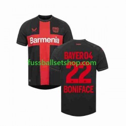 Günstige Fußball Trikotsatz Bayer 04 Leverkusen Victor Boniface 22 Herren Heimtrikot 2023-2024 Kurzarm