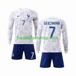 Günstige Fußball Trikotsatz Frankreich Griezmann 7 Kinder Auswärtstrikot World Cup 2022 Langarm