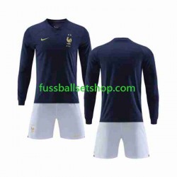 Günstige Fußball Trikotsatz Frankreich Kinder Heimtrikot World Cup 2022 Langarm
