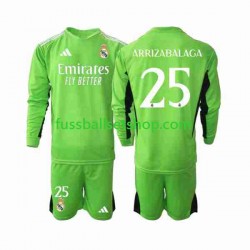 Günstige Fußball Trikotsatz Real Madrid Kepa Arrizabalaga 25 Torwart Kinder Heimtrikot 2023-2024 Langarm
