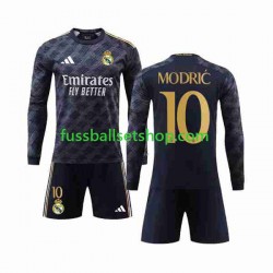 Günstige Fußball Trikotsatz Real Madrid Modrić Luka 10 Kinder Auswärtstrikot 2023-2024 Langarm