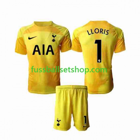 Günstige Fußball Trikotsatz Tottenham Hotspur Hugo Lloris 1 Torwart Kinder Heimtrikot 2022-2023 Kurzarm
