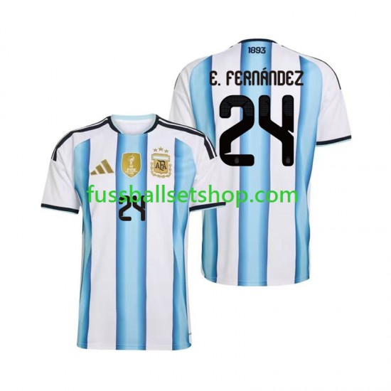 Günstige Fußball Trikotsatz Argentinien Enzo Fernandez 24 Herren Heimtrikot World Cup 2026 Kurzarm