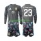 Günstige Fußball Trikotsatz Argentinien Emiliano Martinez 23 Torwart Kinder Heimtrikot World Cup 2026 Langarm